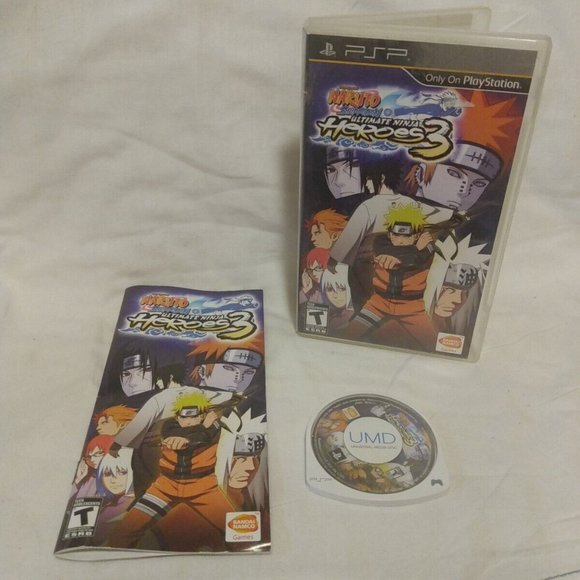Naruto Shippuden: Ultimate Ninja Heroes 3 (Sony PSP, 2010) Not Tested